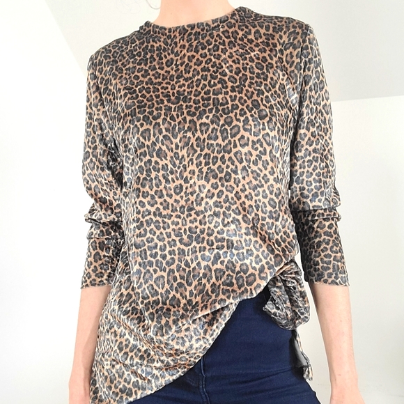VINTAGE - Leopard print velvet top - Picture 6 of 13